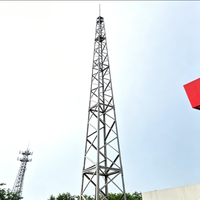 Tour de protection contre la foudre pour télécommunications sur haut mât, en acier Q355B galvanisé à chaud, pour antennes 5G WiFi, de 20m à 50m, avec parafoudre