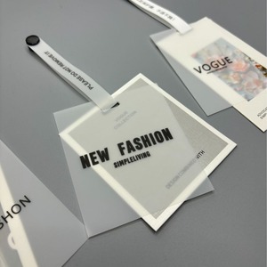 Étiquettes personnalisées de luxe pour vêtements avec nom et logo de marque, conception gratuite, étiquette de mode avec logo en ficelle pour vêtements - Product Image 2