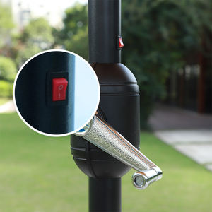 Garden Cafe Outdoor Parasol 8 Ribs Frame Big Patio Paraguas Energía solar Led Light <span class=keywords><strong>Pato</strong></span> Umbrella - Product Image 3