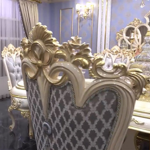 OEM Khuyến Mãi Châu Âu Hoàng Gia Vòng Bàn Ăn Đặt 10 Chỗ Ngồi Sang Trọng Bằng Gỗ Rắn Bàn Và Ghế Đặt Đồ Nội Thất Nhà - Product Image 6