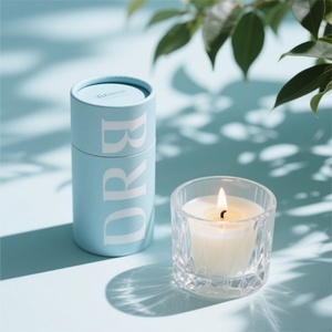 Vela Aromática Biodegradable en Caja de Diseño Personalizado, Decoración para el Hogar, Vela Perfumada en Frasco de Vidrio con Cera de Soya Personalizada - Product Image 1