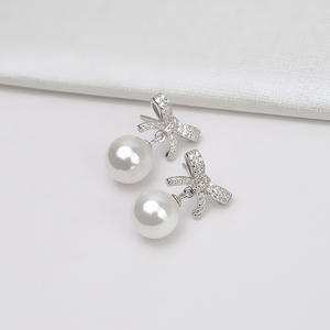 Juego de Collar y Aretes de Plata S925 con Forma de Lazo, Accesorios Personalizados para DIY, Semi-Acabados 1339 para Regalo - Product Image 2