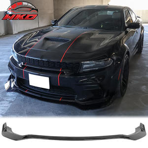 Lèvre de pare-chocs avant compatible avec Dodge Charger 2020-2023 Widebody IKON V1 3 pièces ABS Noir brillant Haute qualité Pièces auto Kit carrosserie - Product Image 1