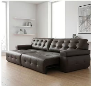 Sofá Reclinable Eléctrico de Cuero de Lujo, Muebles Modernos para Sala de Estar, 3 Plazas, con Masaje y Carga USB - Product Image 1