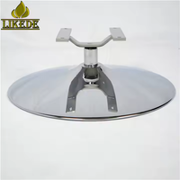 Base de chaise pivotante en métal robuste, piédestal rond en acier inoxydable avec support de montage en aluminium pour usage commercial en extérieur