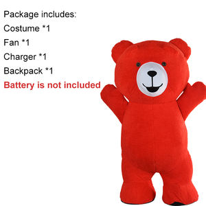 Costume gonflable de mascotte ours, personnalisable, adulte, adapté au costume de mascotte ours en peluche avec ventilateur - Product Image 3