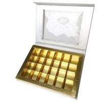 Boîte d'emballage personnalisée haut de gamme pour chocolats truffés, bonbons et dattes, avec fenêtre transparente
