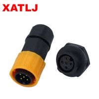 Connecteur étanche à verrouillage rapide XATLJ série M19, 5 broches mâle/femelle, 10A, CE ETL UL94V-0, nylon, PCB, aérospatiale, micro-ondes, puissance, solaire