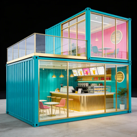 Contenedor Modular Moderno y Transpirable de Doble Capa para Uso en Exteriores en Cafeterías, Bares, Centros Comerciales y Apartamentos