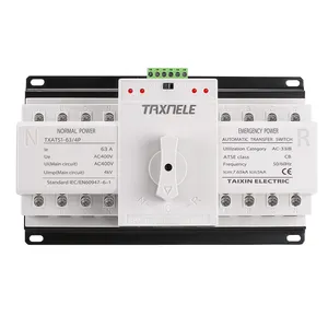 Commutateur de transfert automatique à double puissance ATS Disjoncteur MCB AC 230V 4P 63A