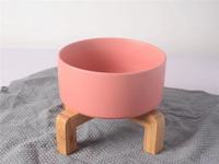 Cvnc — bol de régime en céramique pour chiens, support en bois, système de refroidissement surélevé pour animaux domestiques, respectueux de noël, nouveau Design,