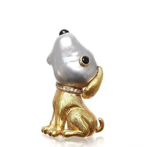 Colgante de Plata S925 con Forma de Perro Barroco de la Serie Sky Top Drift, Accesorios de Perlas para DIY, Fornituras de Joyería 30770 - Product Image 1