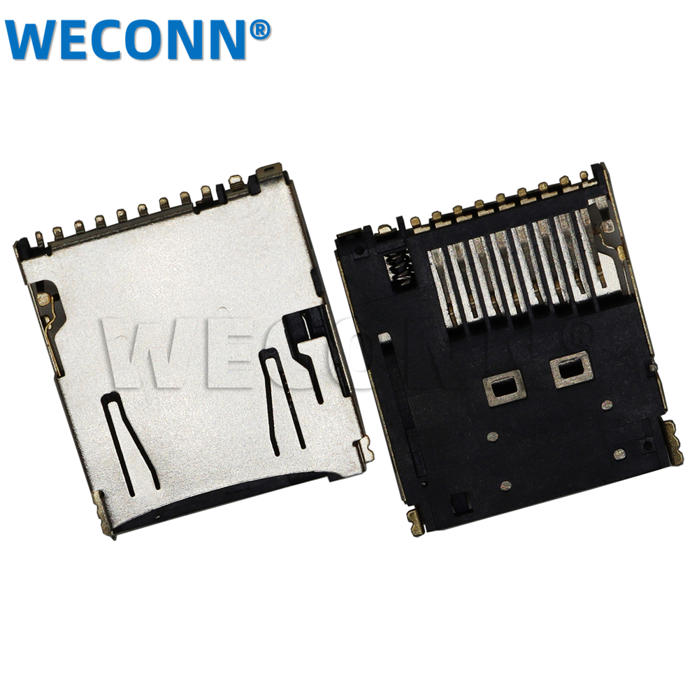 Professional Manufacturer 1.68H PUSH PUSH MICRO SD TF card connector card socket connector with left detect for SMT