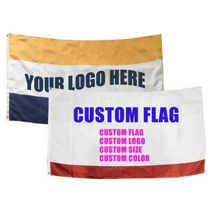 Custom Double Sided Flag 3 Layers Fabric 3x5 Ft Customizable Flags Make Your Own Photo/Text/Logo Personalized Flag - Product Image 1