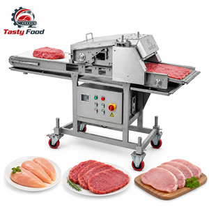 Presse à viande commerciale en acier inoxydable pour affaisser les poitrines de poulet, les steaks de bœuf et les schnitzels de porc – Ligne d'affaissement de viande - Product Image 1