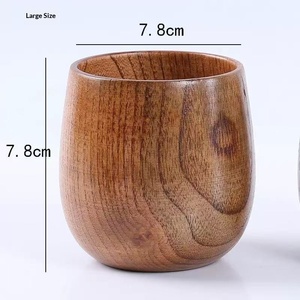 Vaso Grande de Madera para Whisky y Cerveza, Diseño Japonés de Combustión de Carbón, Capacidad de 300 ml/150 ml - Product Image 4