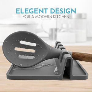 Reposapiés de silicona duradero sin BPA, reposapiés de cuchara resistente al calor, utensilios de cocina, soporte para utensilios de cocina para fiestas - Product Image 3