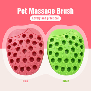 לוגו מותאם אישית sot גומי עיסוי ו רחצה מברשת לכלב וחתול - Product Image 3