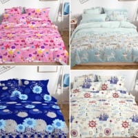 Tissu de drap de lit en microfibre 100 % polyester, imprimé, style sergé, tissé, textile de maison, directement de l'usine