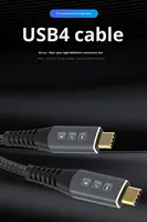 Câble USB4 40 Gbps haute vitesse, gaine en nylon USB C, prend en charge la charge rapide 240 W, compatible 8K 60 Hz, câble Thunderbolt 4