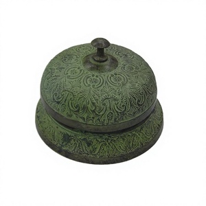 Antique Table Bell Brass Etched Designing Tableware Bells Easy Movable Christmas Holiday <b>Decoration</b> Table Bells Vintage Style - Product Image 1