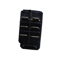 Interrupteur à bascule étanche IP65 DC12V/24V 6P DPDT ON-OFF-ON, sans lumière avec couvercle noir, interrupteur pour bateau, camping-car, camion, moto