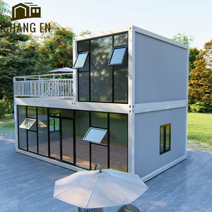 DYCE3 Lujo Escalera al aire libre Pared de vidrio Paquete plano Vida Desmontable Modular Contenedor Casas Villa Dos pisos con terraza - Product Image 1