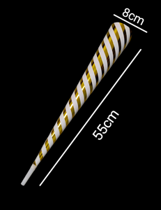 100 Piezas <span class=keywords><strong>de</strong></span> Trompetas <span class=keywords><strong>de</strong></span> Papel con Rayas Doradas para Decoración <span class=keywords><strong>de</strong></span> Fiestas <span class=keywords><strong>de</strong></span> Cumpleaños Infantiles, Silbatos, Venta al Por Mayor, Personalización - Product Image 1