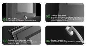<span class=keywords><strong>Porte</strong></span> battante en aluminium sur mesure de fabrication française, dotée de fonctions d'économie d'énergie avancées et d'une résistance totale aux intempéries - Product Image 4