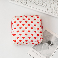 Tas Kosmetik Bermotif Bunga dengan Jahitan Quilted, Dapat Disesuaikan dengan Label Pribadi, Portabel untuk Perjalanan, Tempat Penyimpanan Lipstik, Pouch Makeup Mini untuk Wanita
