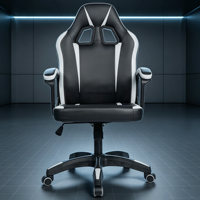 Chaise de bureau ergonomique économique pour le gaming, avec découpe creuse, dossier haut, plusieurs couleurs au choix, pivotante à 360 degrés, chaise d'étude