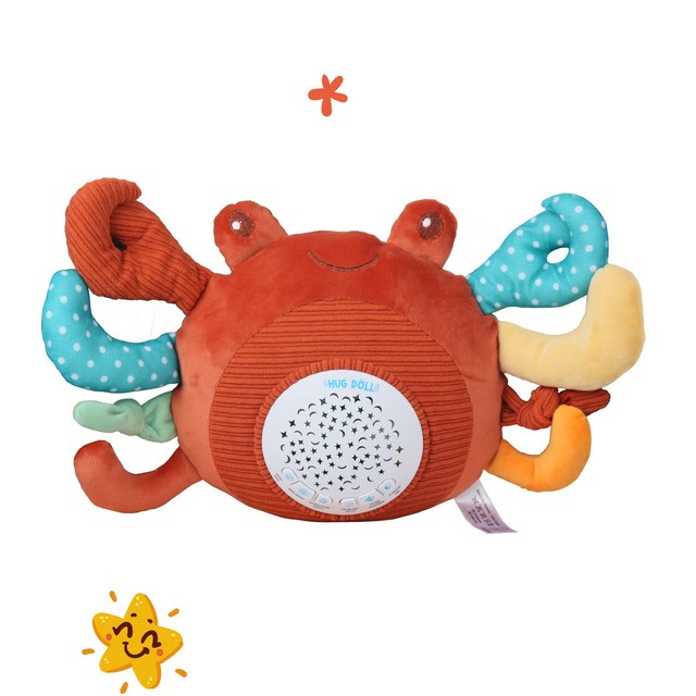 Baby Sleep Music Projector Toy Plush Animal Soothing Sleep Toy Baby Soothing Doll Toy