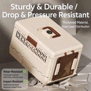 Transportín Plegable para Gatos con Termómetro e Higrómetro, Jaula Rígida y Plegable para Mascotas, Transportín Transpirable para Viajes de Gatos, Venta al por Mayor - Product Image 5