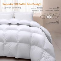 Couette, couette de luxe en duvet d'oie King Size 850 + Fill-Power, moelleux et confortable avec insert de couette 1000T 100% coton