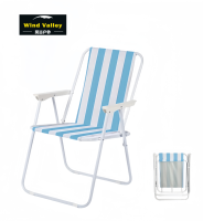Chaise pliante de camping moderne Xinqiu pour extérieur, jardin, pêche, avec cadre en fer et tissu Oxford portable, forme rectangulaire