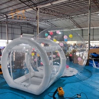 Tente à bulles gonflable transparente, dôme igloo, tente en PVC transparente, maison à bulles gonflable à louer