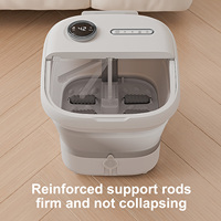 Bain de pieds électrique professionnel pliable, masseur de pieds portable, contrôle de la température 35-48°C, capacité 10L pour trempage des pieds
