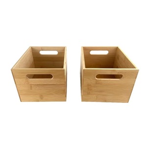 Bamboo Storage Boxes Rectangle Eco-Friendly Organizers For Home Bedroom Use - Product Image 3