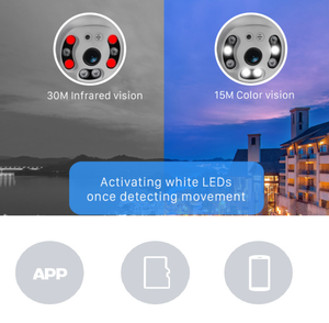 Hd 2 Triệu Wifi Camera Di Động Night Vision Color CCTV Ngoài Trời Không Thấm Nước Cửa Ra Vào Nhà Kho Garage Shop Camara - Product Image 6