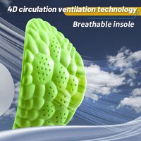 Semelles intérieures en PU à technologie 4D Cloud, haute résilience, antichoc, confort sportif, respirantes, amorties, désodorisantes (Hommes/Femmes)