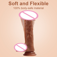 Pénis artificiel en caoutchouc de haute qualité, en silicone liquide, long de 8,66 pouces, gode télescopique, gros pénis, jouets sexuels pour femmes