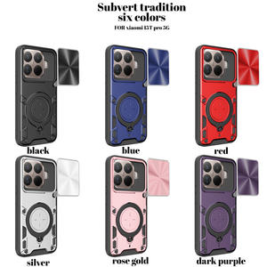 Lichicase 360 °   Étui de protection pour <span class=keywords><strong>Xiaomi</strong></span> 17 Ultra avec support rotatif, fenêtre coulissante et couverture intégrale - Product Image 1