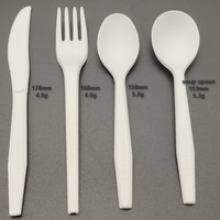 Ensemble de vaisselle biodégradable PLA de haute qualité Greenday, ustensiles compostables pour la restauration