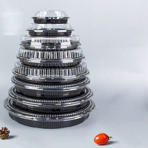 Plateau à emporter Conteneur Partie Sushi Plateaux avec Couvercle Ps Restauration Rapide En Plastique Rond Japonais Jetable Carton Logo Personnalisé Blister - Product Image 1