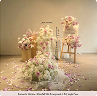 Ensemble de décoration de chemin de table en soie moderne effet cascade, haute qualité, durable, pour anniversaires et usage hôtelier haut de gamme