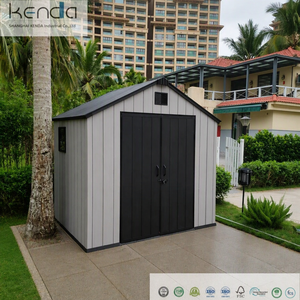 Abri de jardin Kenda APEX <span class=keywords><strong>6x6</strong></span> pieds, double paroi en PP, résistant aux typhons, verrouillable, pour jardin, cour, balcon, école, abri à outils - Product Image 1
