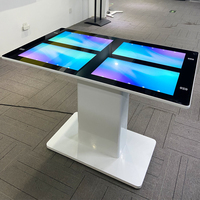 Table tactile interactive à quatre écrans de 21.5 pouces avec chargement sans fil NFC pour le restaurant et les jeux