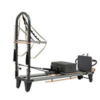 Pilates Reformer Modèle 016 Cadre mi-hauteur en alliage d'aluminium avec lit central et mécanisme de glissement à rail complet, Ningjin Shandong