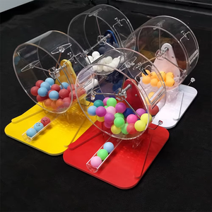 Nouveau jeu de <span class=keywords><strong>bingo</strong></span> manuel en acrylique transparent avec 40 boules multicolores, machine à <span class=keywords><strong>bingo</strong></span> - Product Image 5