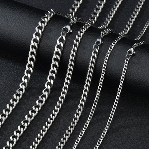 Chaîne cubaine Hip Hop tendance pour homme, collier en acier inoxydable doré style Miami pour anniversaire - Product Image 4